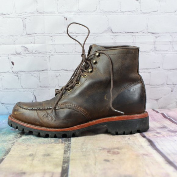 L.L. Bean Other - LL BEAN Chippewa Work Boots Vibram Sole Size 9.5 D
